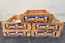 5 VTG Wooden Crates 17.5” X 3.5” X 14” Samsons Fruits Fowler California READ picture
