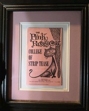 Vintage Original 1962 Pink Pussy Cat College of Strip Tease Brochure Rare picture