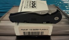 Vintage NOS SOG FSA-97 Flash I Folding Knife AUS-8 Black Handle USA 2005 picture