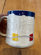Starbucks Shenzhen China City Mug White & Blue Rim Embossed Skyline picture