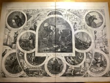 1866 HARPER’S WEEKLY NEWSPAPER ~ WONDERFUL NAST SANTA CENTERFOLD picture