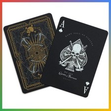 Pirate Playing Cards Black Waterproof PVC Custom Deck Poker Size 52 Cards Jokers picture