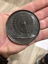 1893 Chicago Worlds Fair Ferris Wheel Medallion picture