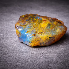 Rare Blue Amber Rough Stone Dominican Republic – Natural Raw Collector Gem picture