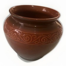Vintage Ukrainian Clay Pot Rustic Decor Ceramic Vase Antique Pottery Vessel picture