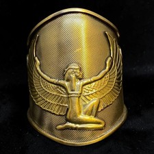 Rare Ancient Egyptian Antique Pharaonic Goddess Isis Cuff Bracelet Egyptian BC picture