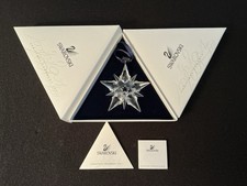 Vtg 2001 Swarovski Large Annual Star Snowflake Christmas Ornament Box picture