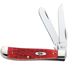 CASE XX KNIVES DARK RED JIGGED BONE MINI-TRAPPER (CS) 6207 CS (6983) POCKET KNIF picture