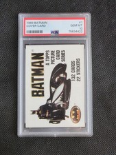 1989 Topps Batman #1 Cover Card - PSA 10 Gem Mint (FIRST 10 SUBMITTED Pop 5) picture