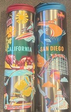 Starbucks California & San Diego Discovery Series Stainless Steel Tumblers 16oz picture