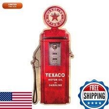 Metal Vintage Texaco Gasoline Pump Tin Sign picture