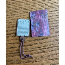 Vintage Miniature Wooden Hornbook Lords Prayer Alphabet with Marbled Sleeve picture