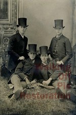Chums from School, 1860s cabinet card reprint 4x6 Gay Estate Collection picture