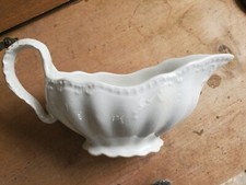 ANTIQUE UK J & G MEAKIN Hanley 1880's? WHITE IRONSTONE PITCHER 8 1/2