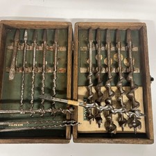 Vintage Irwin Pro Grade Excellent 13 Pc set Auger Hand Drill Brace Bits picture