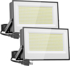 300W Flood Lights Outdoor,30000Lm Bright LED Work Light with Plug,Daylight White picture