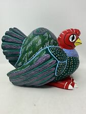 Oaxacan Wood Carving Mexican Folk Art Alegandrino Fuentes Vasquez Turkey Large picture
