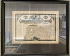 Framed 1887 Chesapeake and Delaware Canal Company $500 Mortgage Loan Bond picture