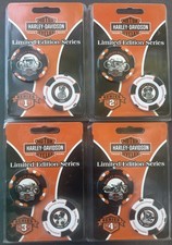 Harley Davidson Wide Print Poker Chip Limited Edition Series Complete Sets 1-10 picture