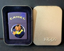 Vintage  1997 Camel Zippo Joe Window New/never used with original Tin picture