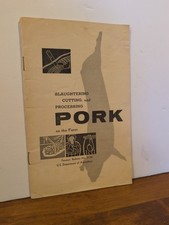 1959 USDA Farmers Bulletin No 2138 Slaughtering Cutting Processing Pork On Farm picture