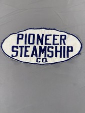 Vintage 1950s Pioneer Steamship Co. Chainstitched Patch Great Lakes Steamship picture