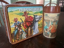 VINTAGE GUNSMOKE LUNCHBOX AND THERMOS picture