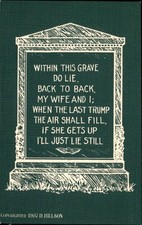Gravestone Verse D. Hillson c1907 Vintage Postcard picture