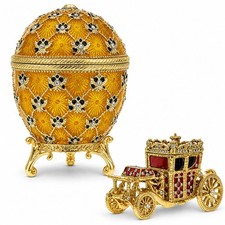 1897 Coronation Royal Imperial Easter Egg 3.8 Inches Tall picture