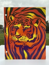🌈 Vintage 1989 Lisa Frank Retro Tiger Blowouts 2 Pocket Folder Stuart Hall 80s picture