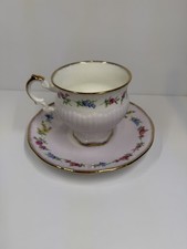 Vintage Elizabethan Fine Bone China- Floral England. Footed Tea Cup and Saucer. picture
