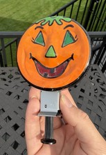 Vintage 1960’s Halloween Friction Spark Tin Toy Pumpkin Jack O Lantern Japan picture