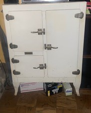 antique/vintage ice box refrigerator picture