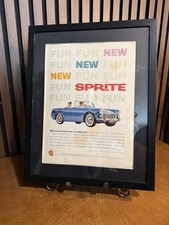 Framed Vintage 1960 Austin-Healy Car Ad Print picture