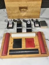 4 New Never Used Old Marlboro  Zippos/New Old Marlboro  Poker Set Never Opened  picture