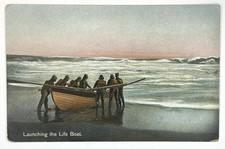 Antique Postcard Launching the Life Boat Provincetown MA Cape Cod Coast Guard picture