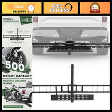 500LB Motorcycle Carrier Hitch Mount Rack for Transport - Heavy Duty, Durable picture