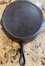VTG Griswold Cast Iron #7 Slant Logo large Block Cast Iron Skillet 701 Heat Ring picture