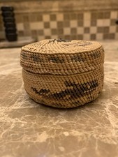 Vintage Makah Cedar Bark Basket picture