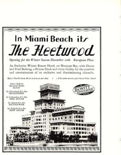 The Fleetwood Hotel Miami Beach Biscayne Bay Florida Art Deco 1935 Mag Print Ad picture