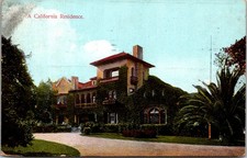 A California Residence 1912 Vintage Postcard TP12-22 picture