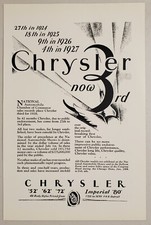 1928 Print Ad Chrysler Now in 3rd Place Among Automakers picture