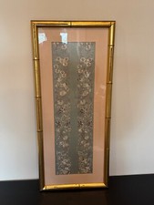 Vtg Antique Chinese Framed Silk Embroidered Textile Birds & Flowers Decoration picture