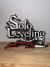 Solo Leveling anime Cartoon 3D Logo Sign Shelf Art Wall Display Japanese Manga picture