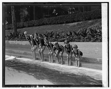Photo:Canal Zone Hald Swimming Pool Red White Blue Swimmers 1926 picture