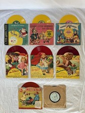 8 Vintage Children’s Vinyl 45 Records 1940s-1950s - Star-Bright, Golden, Disney picture