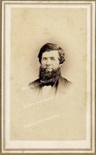 CDV Handsome Man Civil War Era With A Smile That Beard picture
