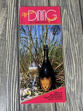 Vintage Official Dining Guide To Charleston SC Peninsula Maps Brochure picture