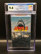 Jaws 3 VHS Universal (1983) - 1998 VHS - CGC 9.4 SEALED - Grade B+ Watermarks picture