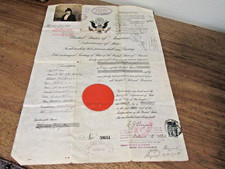 1915 United States Department of State Safe Passage Document w/Seal During WWI picture